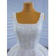 Square Collar Wedding Dress Sleeveless Women Vestidos De Novia Beading Black Girl Women Dress