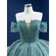 Strapless Aqua Blue Quinceanera Dress Sequin Ball Gown Cocktail Dresses Vestidos De Baile