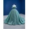 Strapless Aqua Blue Quinceanera Dress Sequin Ball Gown Cocktail Dresses Vestidos De Baile