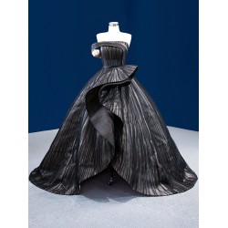 Strapless Ball Gown Black Quinceanera Dress 2024 New Arrival Vestidos De 15 Anos