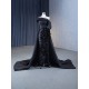 Strapless Black Prom Party Dresses For Women Floor Length Formal Event Special Evening Dress Customized