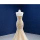 Strapless Champagne Prom Dresses Mermaid Formal Party Dress Shiny Women Special Occasion Evening Gowns