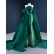 Strapless Emerald Green Mermaid Women Prom Dresses Beading Formal Evening Dress Birthday Party Gowns 2024