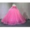 Strapless Hot Pink Quinceanera Dresses for 15 Anos Sweetheart Neck Appliques Vestidos De Baile Customised