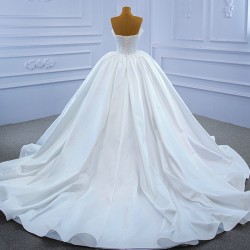 Strapless Wedding Dress Sleeveless Bridal Dresses Princess Bride Gown Vestido De Noiva