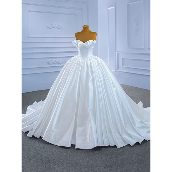 Strapless Wedding Dress Sleeveless Bridal Dresses Princess Bride Gown Vestido De Noiva