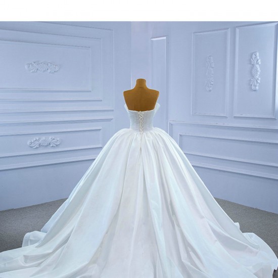 Strapless Wedding Dress Sleeveless Bridal Dresses Princess Bride Gown Vestido De Noiva