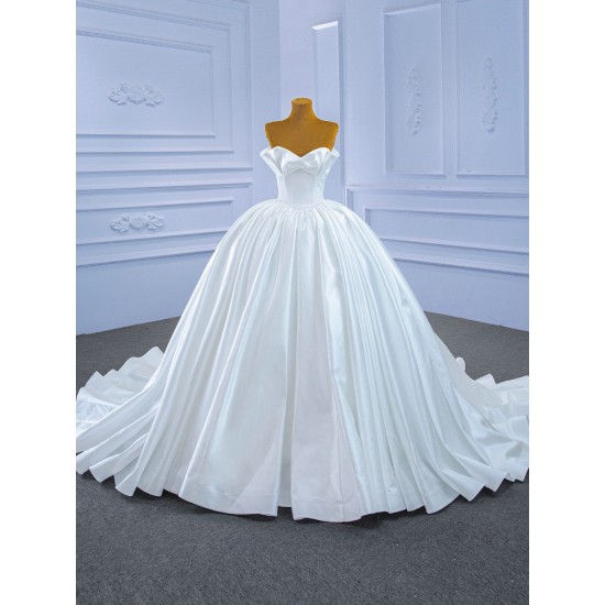 Strapless Wedding Dress Sleeveless Bridal Dresses Princess Bride Gown Vestido De Noiva