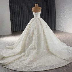 Strapless Wedding Dresses For Pregnant Women Sleeveless A line Bridal Gowns with Robe De Mariee