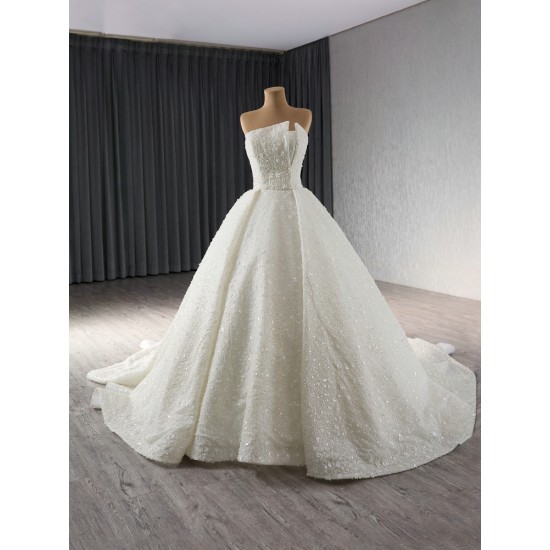 Strapless Wedding Dresses For Pregnant Women Sleeveless A line Bridal Gowns with Robe De Mariee