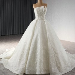 Strapless Wedding Dresses For Pregnant Women Sleeveless A line Bridal Gowns with Robe De Mariee