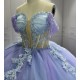 Sweetheart Lavender Quinceanera Dresses for Girls Appliques Off The Shoulder Ball Gown Vestidos De Baile Customised