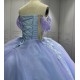 Sweetheart Lavender Quinceanera Dresses for Girls Appliques Off The Shoulder Ball Gown Vestidos De Baile Customised