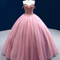 Sweetheart Mauve Quinceanera Dress Ball Gown Vestidos De XV Anos Strapless Cocktail Dresses