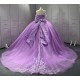 Sweetheart Neck Ball Gown Lilac Quinceanera Dresses for Girls Off the Shoulder Vestidos De 15 Anos With Bow