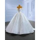 Sweetheart Neck Ball Gown Wedding Dresses 2024 Beaded Off Shoulder Plus Size Bridal Gowns