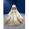 Sweetheart Neck Champagne Quinceanera Dresses Ballgown Corset Lace up Closure Vestidos De 15 With Detachable Sleeve