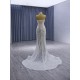 Sweetheart Neck Wedding Dress Long Sleeve Bridal Gowns For Women Pearl Sweep Train Vestido 2024