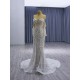 Sweetheart Neck Wedding Dress Long Sleeve Bridal Gowns For Women Pearl Sweep Train Vestido 2024