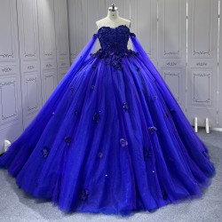 Sweetheart Purple Quinceanera Dresses for 15 Years Strapless 3D Flowers 15 Anos Vestido Customised