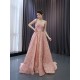 Sweetheart Rose Gold Prom Dresses Spaghetti Strap Women Formal Gowns Evening Party Dress Customized