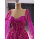 Taffy Color Prom Dress Girl Evenning Dress Cape Sleeve Birthday Party Dress