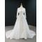 Three Quarter Sleeves Mermaid Wedding Dresses For Women Party High Neck White Bridal Gowns 2024