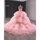 Tiered Pink Quinceanera Dress Sleeveless Appliques Vestidos De 15 Anos 2024 15 Year Old Corinthian Dresses