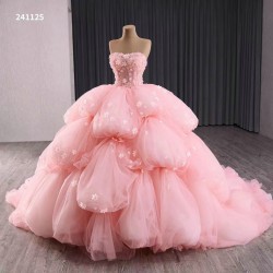 Tiered Pink Quinceanera Dress Sleeveless Appliques Vestidos De 15 Anos 2024 15 Year Old Corinthian Dresses