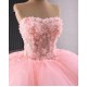 Tiered Pink Quinceanera Dress Sleeveless Appliques Vestidos De 15 Anos 2024 15 Year Old Corinthian Dresses