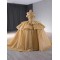 Tiered Ball Gown Gold Quinceanera Dress Sequin Birthday Sweet 16 Gown Off Shoulder Princess Vestido De 15 Anos