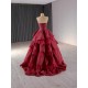 Tiered Burgundy Prom Dresses Appliques Lace Formal Evening Gowns Women Party Dress Customized