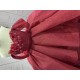 Tiered Burgundy Quinceanera Dresses Strapless Appliques Floor Length Vestidos De Baile Customised