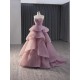 Tiered Mauve Prom Dresses For Women Strapless Long Special Occasion Gowns Evening Dress