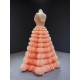 Tiered Orange Prom Dresses 2024 Sleeveless Evening Party Gowns Vestidos Para Mujer