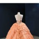 Tiered Orange Quinceanera Dress 2024 Cocktail Dresses Ball Gown Prom Dress Sweet 15 16 Dresses Sleeveless Party Gown Custom Made