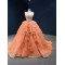 Tiered Orange Quinceanera Dress 2024 Cocktail Dresses Ball Gown Prom Dress Sweet 15 16 Dresses Sleeveless Party Gown Custom Made