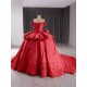 Tiered Red Ball Gown Quincenara Dreses 2024 Appliques Sweet 16 Dress Princess Lace Up Vestidos De 15 XV Anos WIth Bow