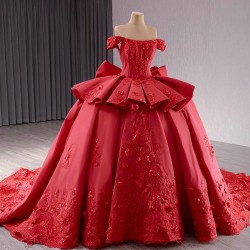 Tiered Red Ball Gown Quincenara Dreses 2024 Appliques Sweet 16 Dress Princess Lace Up Vestidos De 15 XV Anos WIth Bow