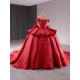 Tiered Red Ball Gown Quincenara Dreses 2024 Appliques Sweet 16 Dress Princess Lace Up Vestidos De 15 XV Anos WIth Bow