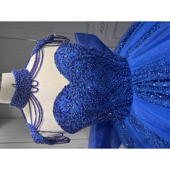 Tiered Royal Blue Quinceanera Dress Vestidos De XV Anos 15TH Birthday Dress With Bow