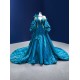 True Blue Prom Dresses For Women 2024 Formal Evening Gowns Vestidos De Fiesta Para Bodas With Detachable Train