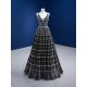 Tulle Black Prom Dresses For Women V Neck Formal Special Occasion Dress Evening Gowns Customized