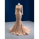 Tulle Gold Prom Dresses Long Sleeve Women Homecoming Gowns Sequin Special Occasion Party Dress