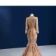 Tulle Gold Prom Dresses Long Sleeve Women Homecoming Gowns Sequin Special Occasion Party Dress