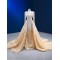 Two In One Champagne Prom Dresses V Neck Wedding Party Gowns Homecoming Dress Formal Women 2024