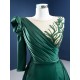 Two In One Green Women Prom Dresses Formal Occasion Wedding Party Dress Satin Evening Gowns