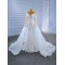 Two In One Mermaid Wedding Dress Long Sleeve Lace Appliques Backless Bridal Gowns