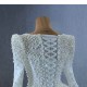 Two In One Mermaid Wedding Dress Pearl Bridal Gowns Long Sleeve Bride Robes