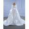 Two In One Mermaid White Wedding Dress Long Sleeve Bridal Gown Vestido De Noiva Floor Length 2024